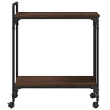 Kitchen Trolley Brown Oak 60.5x31x72.5 cm Engineered Wood 842370