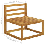 6 Piece Garden Lounge Set with Cushions Solid Wood Acacia 3098663