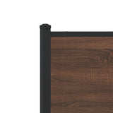 Metal Bed Frame without Mattress Brown Oak 137x190 cm 4007782