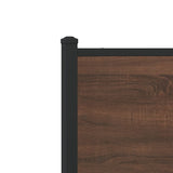 Metal Bed Frame without Mattress Brown Oak 183x213 cm 3301374