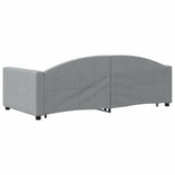 Daybed with Trundle&Drawers without Mattress Light Grey 90x190 cm Single 3197261
