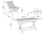 Garden Furniture Set 5 pcs Natural Solid Teak Wood 3418858