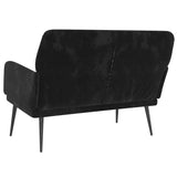 Bench Black 108 x 79 x 79 cm Velvet 42024044
