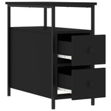 Bedside Cabinets 2 pcs Black 30x60x60 cm Engineered Wood 826064
