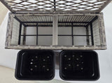 22 L Rattan with Trellis, Freestanding Raised Beds for Garden with Two Plant Boxes, Outdoor T3398P320083