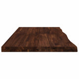 Live Edge Table Top 120 x 40 x 3.5 cm Rectangular Dark Brown 938458