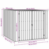 Garden Shed Brown 195x198x159 cm Galvanised Steel 46256