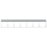 Outdoor Dog Kennel with Roof Silver 2x14x2.5 m Galvanised Steel 3190485