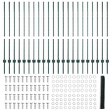 Welded Wire Fence 50 x 1.2 m PVC-Coated Steel Green 3336758
