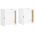 Wall Mounted Cabinets 2 pcs White Engineered Wood 3197993