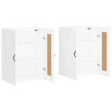 Wall Mounted Cabinets 2 pcs White Engineered Wood 3197993