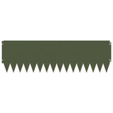 Lawn Edging 10 pcs 103 x 30 cm Steel Olive Green 8008412