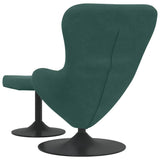 Egg Chair with Footstool Dark Green 63 x 73 x 90 cm Velvet 42002746