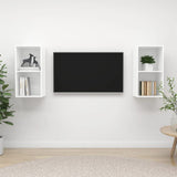 Wall-mounted TV Cabinets 2 pcs White Engineered Wood 3079844