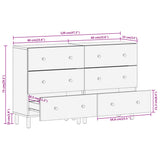 Side Cabinets 2 pcs Black 60x33x75 cm Solid Wood Mango 3206283
