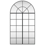 Wall Mirror Black 80x140 cm Arch Iron 3200609