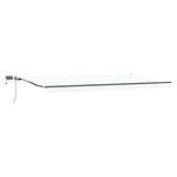 Retractable Awning White 600 x 300 cm Fabric and Aluminium 3331650