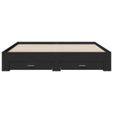 Bed Frame with Drawers without Mattress Black 200x200 cm 3280357