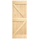 Sliding Door with Hardware Set 70x210 cm Solid Wood Pine 3203058