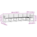 Outdoor Sofa Set 6 pcs White Solid Acacia Wood 3387693
