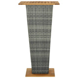 5 Piece Garden Bar Set with Cushions Poly Rattan Grey 3095452