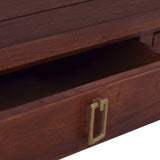 ZNTS Coffee Table Classical Brown 100x50x30 cm Solid Mahogany Wood 288828