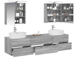 Bathroom Furniture Set 5 pcs Grey Sonoma 3406876