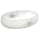 Countertop Basin White Oval 59x40x15 cm Ceramic 155110