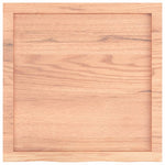 Bathroom Countertop Light Brown 60x60x cm Treated Solid Wood 3156112