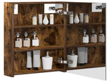 Bathroom Mirror Cabinet Smoked Oak 40 x 10.5 x 60.5 cm 889027