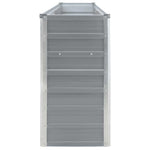 Raised Garden Bed 320x40x77 cm Galvanised Steel Grey 47048