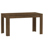 ZNTS Dining Table Brown Oak 140x74.5x76 cm Engineered Wood 815200