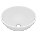146965 Luxury Bathroom Basin Round Matt White 32,5x14 cm Ceramic