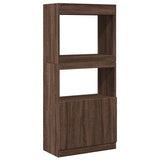 Highboard Brown Oak 63x33x140 cm Engineered Wood 855112
