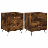 Bedside Cabinets 2 pcs Smoked Oak 40x35x47.5 cm Engineered Wood 827255