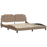 Bed Frame without Mattress "Zadar" Cappuccino 180x200 cm Super King Faux Leather 3208202