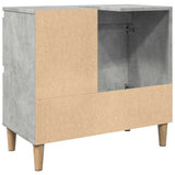 Sink Cabinet Concrete Grey 65x33x60 cm Engineered Wood 857119