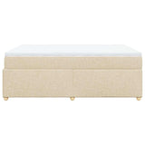 Box Spring Bed with Mattress Cream 140x200 cm Fabric 3285385