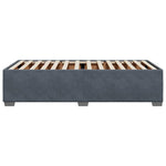 ZNTS Bed Frame without Mattress Dark Grey Single Velvet 3284661