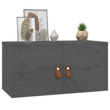 Wall Cabinets 2 pcs Grey 60x30x30 cm Solid Wood Pine 818370