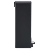 Dustbin with Pedal Anti-fingerprint 30L Black Stainless Steel 149573