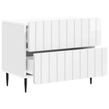 Bedside Cabinet High Gloss White 62 x 34.5 x 49.5 cm 894319