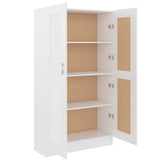 Book Cabinet High Gloss White 82.5x30.5x150 cm Engineered Wood 802729
