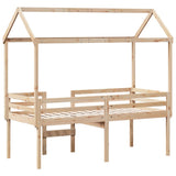 High Sleeper Bed without Mattress 90x190 cm Single Solid Wood Pine 3282138