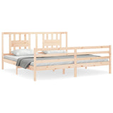 Bed Frame without Mattress 200x200 cm Solid Wood 3194591