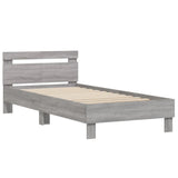 Bed Frame without Mattress with Headboard Grey Sonoma 100x200 cm 838531