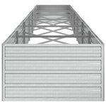 Garden Raised Bed 480x80x45 cm Galvanized Steel Silver 316901