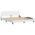 Bed Frame without Mattress "Zadar" White 180x200 cm Super King Faux Leather 3208199