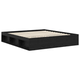 Bed Frame with Headboard Black 180 x 200 cm Solid Pine Wood 3411384