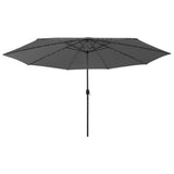 Garden Parasol with LED Lights 400 cm Anthracite 312532